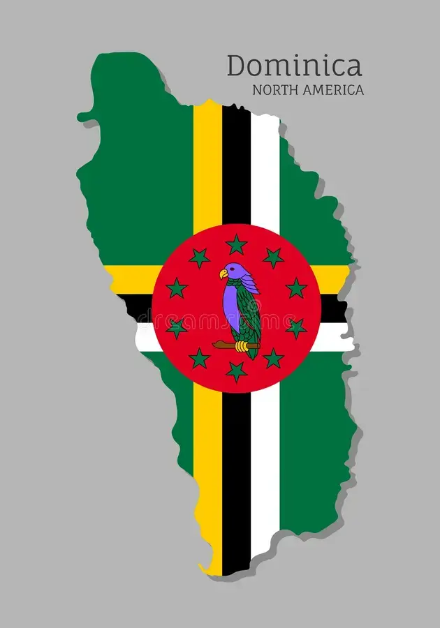 Dominica island on map
